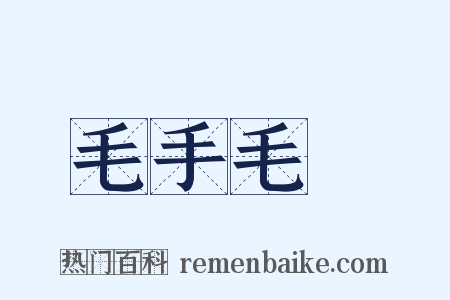 毛手毛腳是什么意思的图片